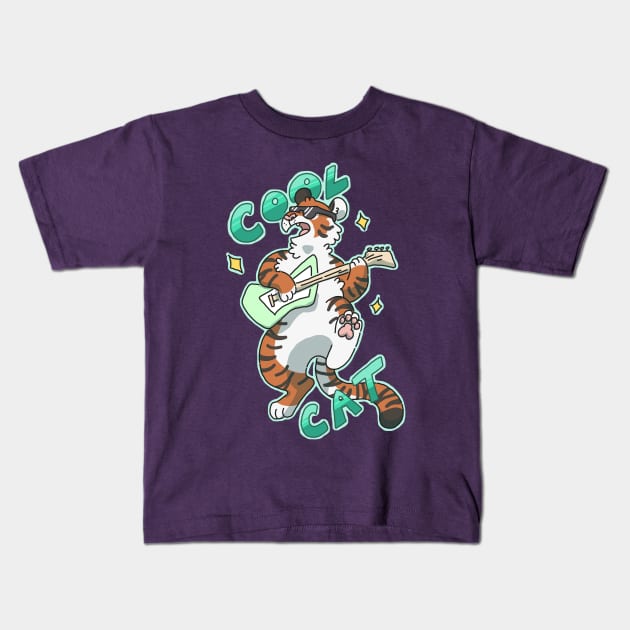 Cool Tiger Kids T-Shirt by goccart